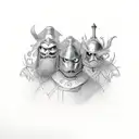 3 musketeers tattoo design idea