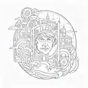 elliott smith album cover tattoo design idea