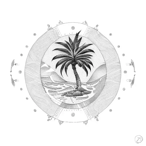 Palm Tree tattoo design idea