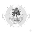 Palm Tree tattoo design idea