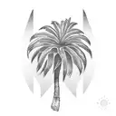Palm Tree tattoo design idea