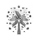 Palm Tree tattoo design idea