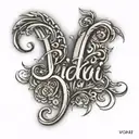 vidhi name written tattoo design idea