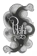 vidhi name written tattoo design idea