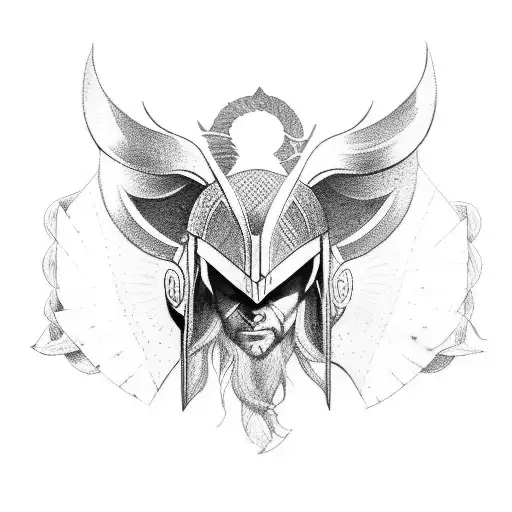 norse valkyrie  tattoo design idea