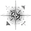 nordic compass tattoo design idea