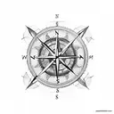 nordic compass tattoo design idea
