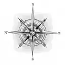 nordic compass tattoo design idea