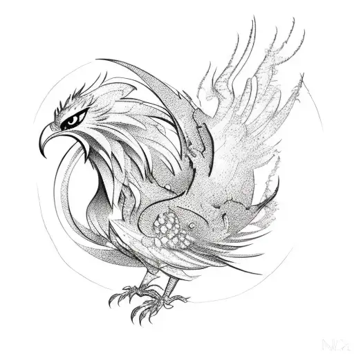 Phoenix tattoo design idea