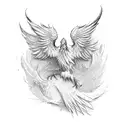 Phoenix tattoo design idea
