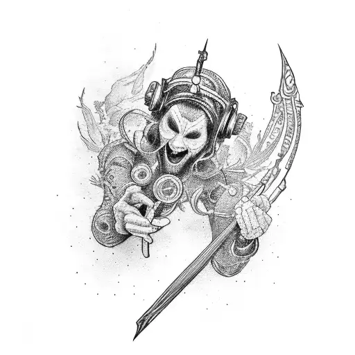 "sing, my brave acolyte" down spine tattoo design idea