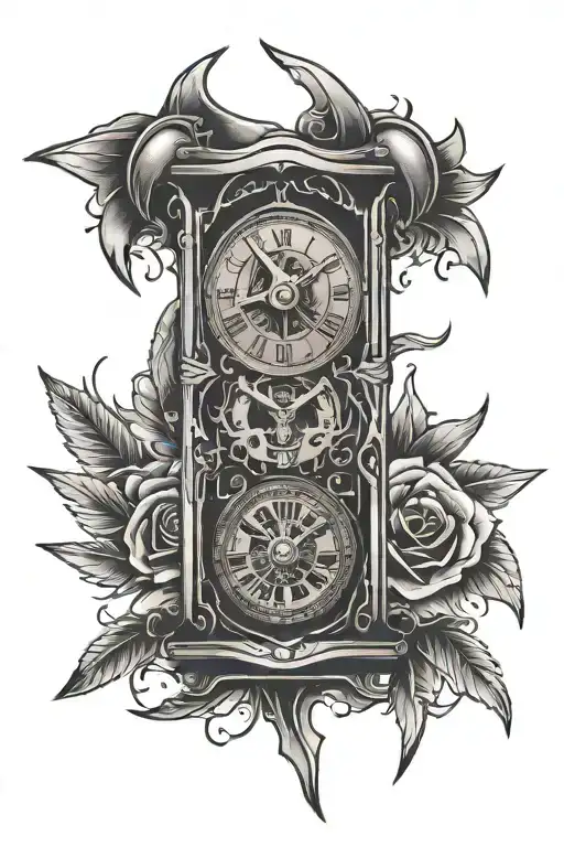 Razor blade, Time clock tattoo design idea