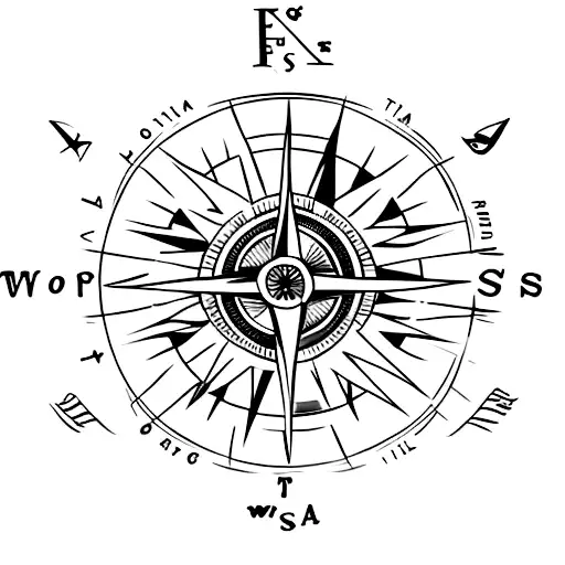 A minimalist tattoo of a compass surrounded by South American flora and fauna, symbolizing the client's love for travel and adventure. tattoo design idea