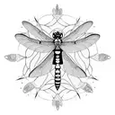 dragonfly with mandala tattoo design idea