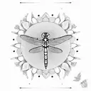 dragonfly with mandala tattoo design idea