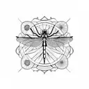 dragonfly with mandala tattoo design idea