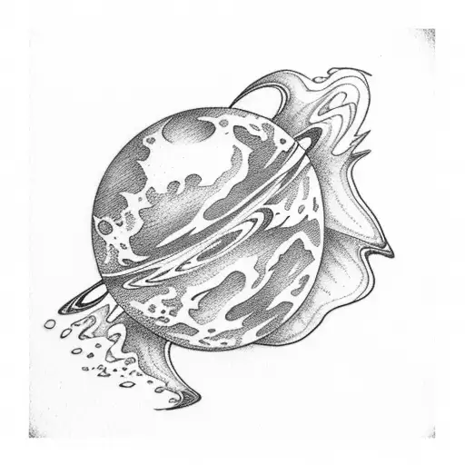 planets tattoo design idea