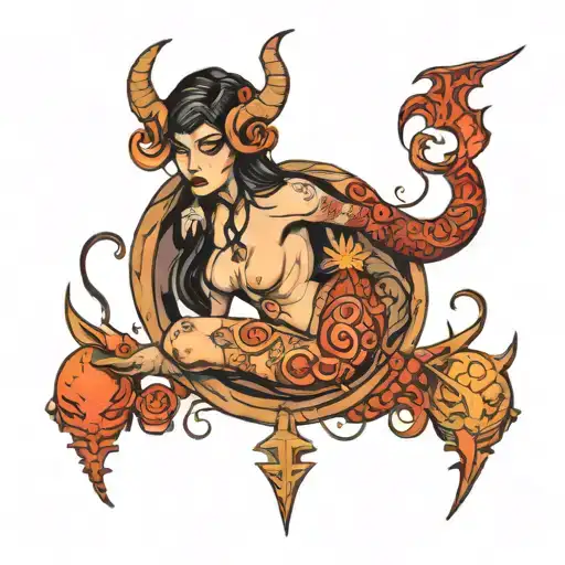 Succubus womb tattoo  tattoo design idea