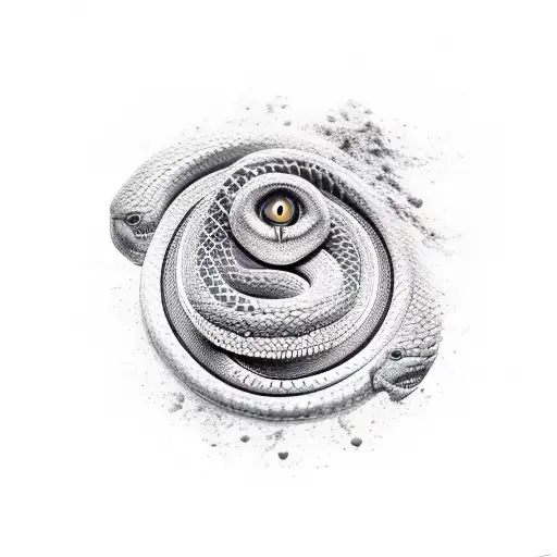 blackvidow and sand clock and snake tattoo design idea