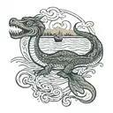 scotland loch ness monster  tattoo design idea