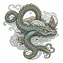 scotland loch ness monster  tattoo design idea