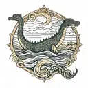 scotland loch ness monster  tattoo design idea