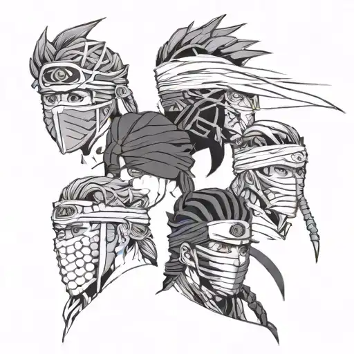 Different Shinobi Headbands: Each tattoo design idea