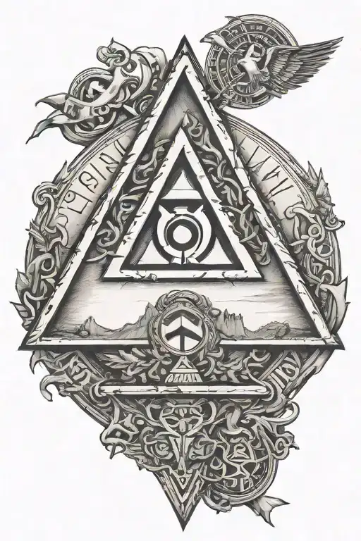 odin Valknut Road sign Road sign tattoo design idea