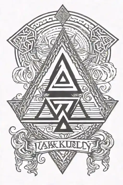 Odin Valknut Road sign Road sign tattoo design idea