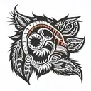 native American bear paw tattoo design idea