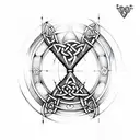 celtic Hourglass tattoo design idea