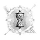celtic Hourglass tattoo design idea