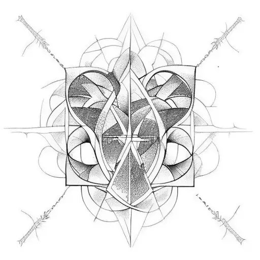 concha camino de santiago tattoo geométrico tattoo design idea