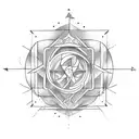 concha camino de santiago tattoo geométrico tattoo design idea