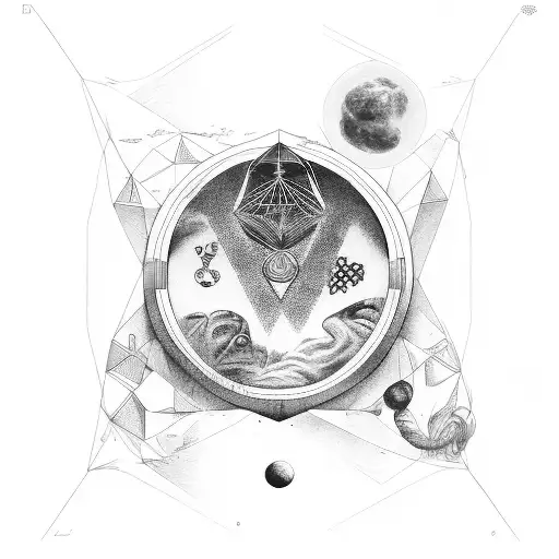 leo and virgo synbol with Arianna and Giorgia names wrapped around symbol tattoo design idea