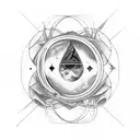 leo and virgo synbol with Arianna and Giorgia names wrapped around symbol tattoo design idea