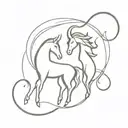 capricorn gemini tattoo design idea