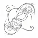 capricorn gemini tattoo design idea