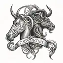 capricorn gemini tattoo design idea