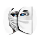 Realistic balaclava with only hoes on eyes tattoo design idea