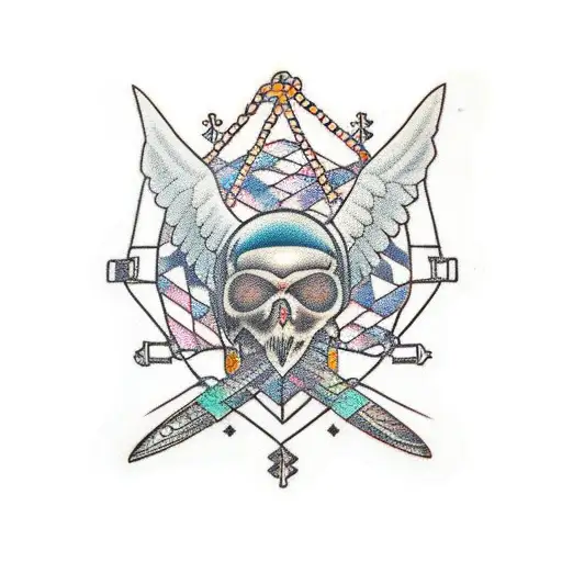  broken chains wrapped around arm , embedded into skin being pulled by eagle talons. Then weaved together in on tattoo design idea