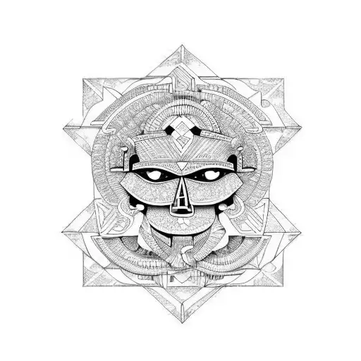 maya civilization tattoo design idea