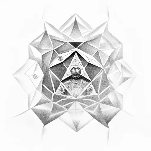 metling ice cube with diamond inside tattoo design idea