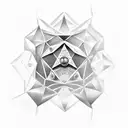 metling ice cube with diamond inside tattoo design idea