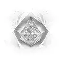 metling ice cube with diamond inside tattoo design idea