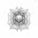 metling ice cube with diamond inside tattoo design idea