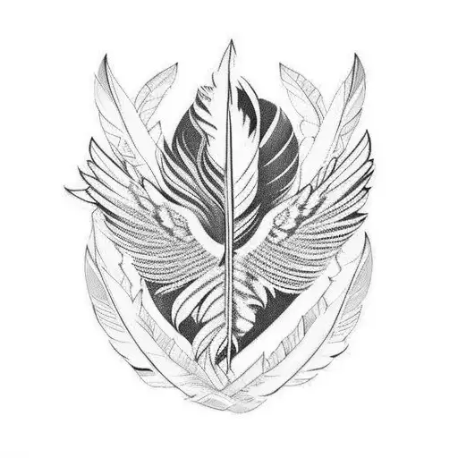 Finally got around to drawing an Eagle's Feather for a tattoo design :  r/sketches