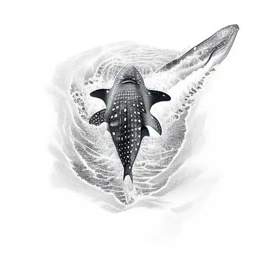 whale shark from above tattoo design idea