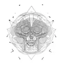 Broccoli burning man  tattoo design idea