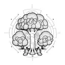 Broccoli burning man  tattoo design idea